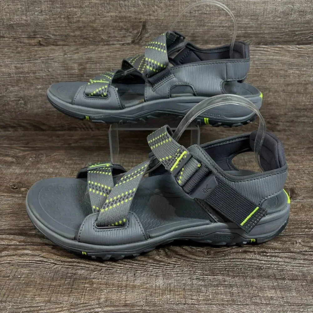 Kuru Current Sandals Men's 11 Slate Gray Green Sport Beach Water Walking Shoes
